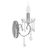Single chrome wall sconce with crystals Aurora 1xE14 Candellux 21-96121