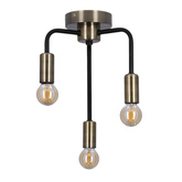 Patina ceiling lamp + black mat 3xE14 Saga 33-01320