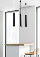 Hanging tube lamp black 40cm 1xGU10 Tubo31-78551