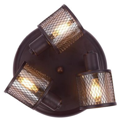 Ceiling lamp coffee gold amber 3x40W Canabera Candellux 98-83098