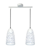 Plafonnier suspendu 2xE27 blanc SABRIN 32-54869