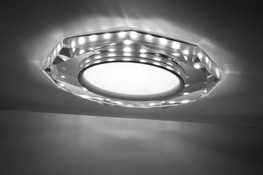 White octagonal LED ceiling light SSP-24 2263922