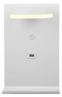 Weiße LED-Wandleuchte mit Telefonablage und USB-Ladegerät Compact Candellux 21-76052
