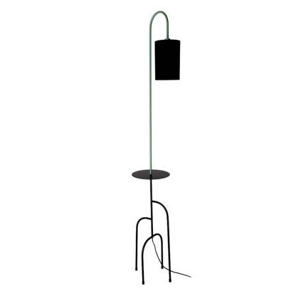 Lampă de podea poliță neagră și verde Ravello 51-00064