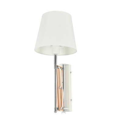 Aplică alb crom / lemn reglabil 40W E27 Mito Candellux 21-75437