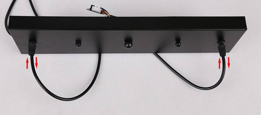 Hanging lamp black/smoke strip 2xE27 Felis 32-00132