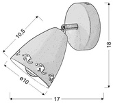 Lampa ścienna kinkiet candellux coty 91-67111 e14 biały mat