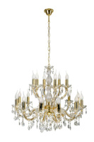 Gold LED crystal hanging ceiling lamp