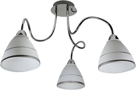 Lampa sufitowa Elf okrągła ze szklanymi kloszami 3-punktowa do salonu