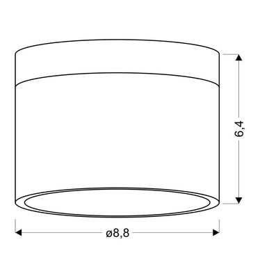 Plafonnier LED noir et blanc 9W 4000K Tuba Candellux 2273631