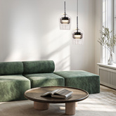 Pendant Lamp Glaxi Glass Grey GX53