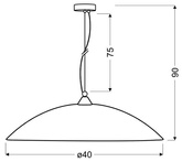 CANDELLUX CEILING LAMP SALE 31-80472 FARO ZWIS 40 1X60W E27 CHROME SAT