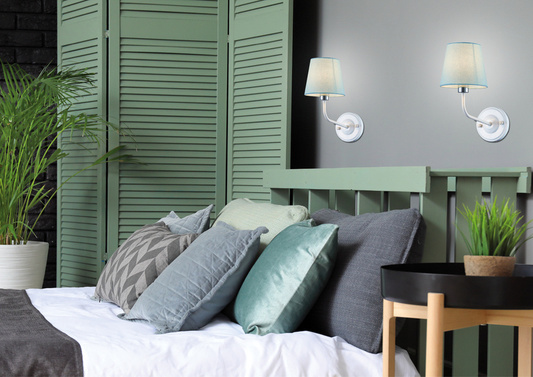 York Ledea 50401102 abat-jour tissé bleu