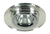 Plafonnier mr16 ss-11 ch/wh chrome rond verre clair