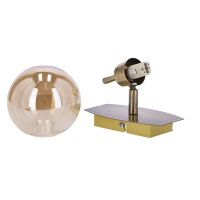 Aplică Llamp patinata 1x40w g9 cu abajur chihlimbar