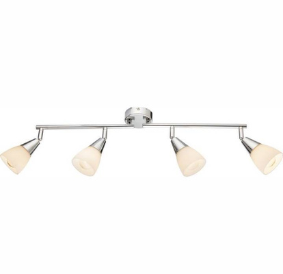 Lampa sufitowa chromowa listwa szklane klosze 4xE14 40W Tadeus Globo 54919-4 