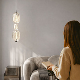 PLAYA pendant lamp black 12W LED 3000K transparent shade
