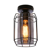 Jonera lampa sufitowa czarny 1X40 E27 klosz dymiony 31-08404