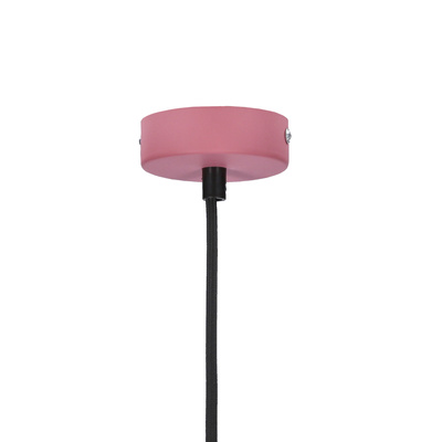 Hanging lamp pink metal + wood Faro Ledea 50101259