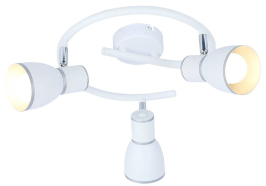 Lampa sufitowa biała/chrom spirala 3xE14 Fido 98-63380