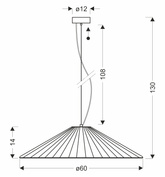 Suspension Sonte 60 noire abat jour blanc au dessus de table GX53