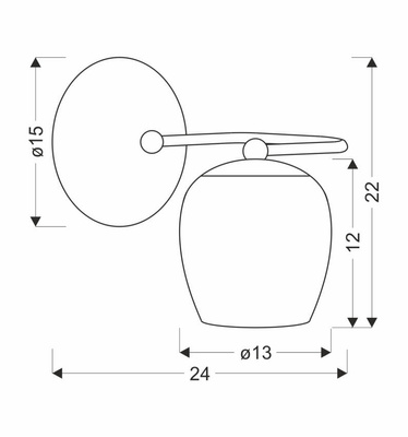 Serano lampa kinkiet patynowy 1x60W E27 klosz biały