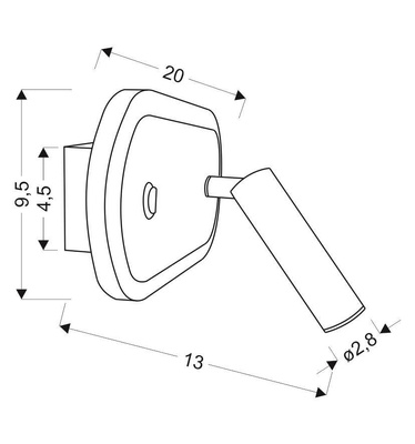 Applique liseuse LED blanche réglable Miracle Candellux 22-76014