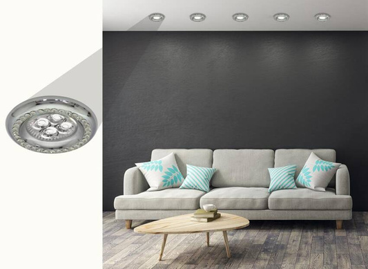 Candellux Soc-03 Ch Gu10 Plafoniera 50W 230V Plafoniera Fixa Rotunda turnata