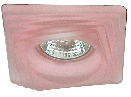 Plafonnier carré rose verre SS-01 2240311
