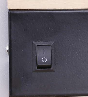 Lampa Anet lemn + aplică neagră cu raft 4000k