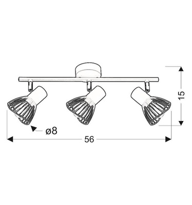 Wall lamp candellux fly 93-61973 e14 white/chrome