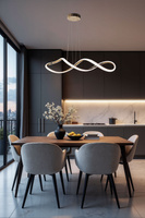 SNELLO lampa wisząca złoty 32W LED 3000, 4500, 6500K kryształki bezbarwne