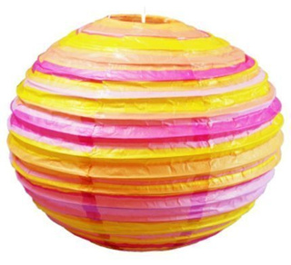 Abat-jour en papier boule orange-rose 50cm Cocoon Candellux 70-16631