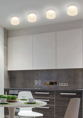 Plafoniera tub acrilic congelat cu ochi GU10 Candellux 2273679