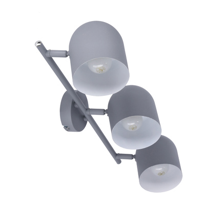 Wandleuchte Candellux Azuro 93-63229 Streifen E27 grau matt