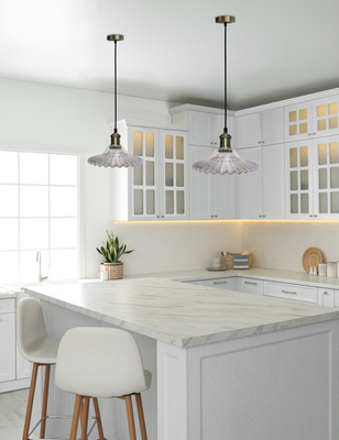 Lampa wisząca szklana 1xE27 Geneva Ledea 50101273