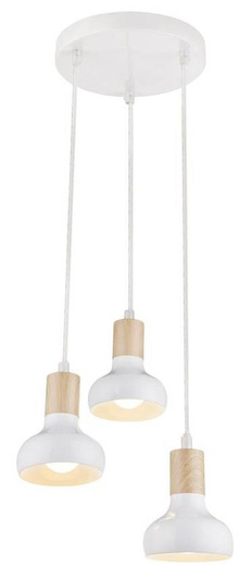 Plafonnier suspendu blanc sur plaque 3x40W Puerto Candellux 33-62635