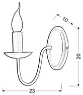 Wall lamp sconce 1X40W E14 cream BELLAGIO 21-96480