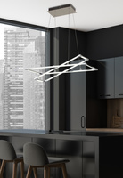 lampa sufitowa wisząca candellux apeti kseros led srebrno szary 4000k