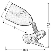 Lampa Stołowa Lampa Candellux Led 41-99603 Klips Led Czerwona