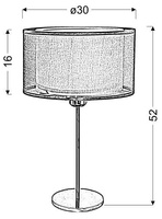Lampă de masă crom/argint 3 Piano 41-27788
