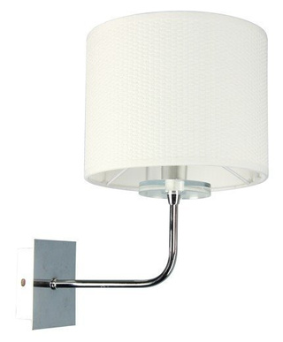 Chromwandleuchte mit gewebtem Lampenschirm E14 40W Lampe Estera Candellux 21-11473