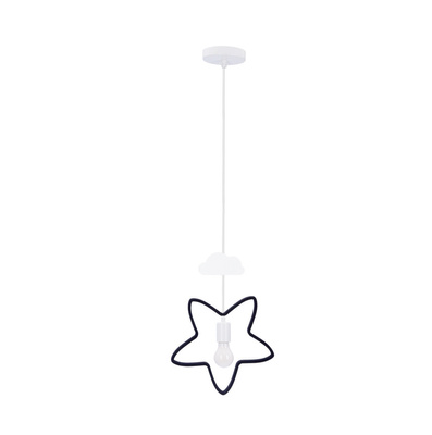 HÄNGELAMPE STAR C 20W E27 IQ KIDS SCHWARZ+WEISS
