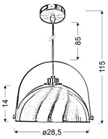 LAMPA SUFITOWA WISZĄCA CANDELLUX TERO 31-28105   E27 SATYNA
