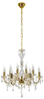Lustre en cristal doré 8xE14 Maria Teresa Candellux 38-94653