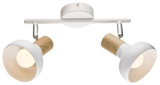 Ceiling lamp wall slat white + wood 2x40W Puerto Candellux 92-62659