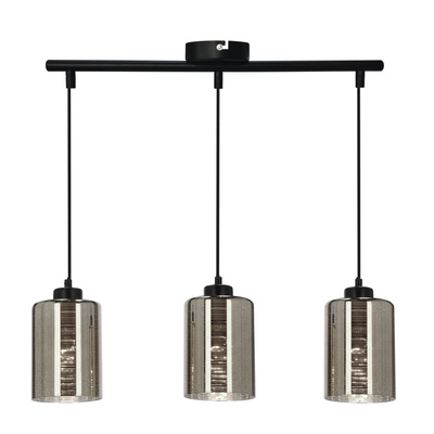 Plafonnier suspendu verre chromé 3x60W Cox Candellux 33-53886