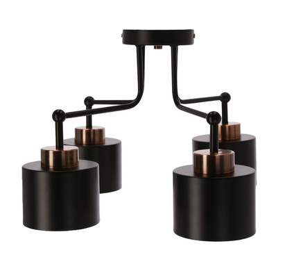 Plafoniera neagra 4xE27 Olena 34-78148