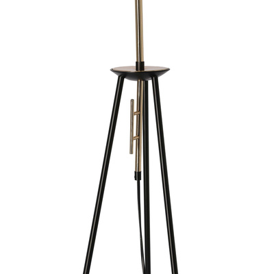 Lampa de podea TAFLO aur negru 1xE27 alb abajur 51-07322