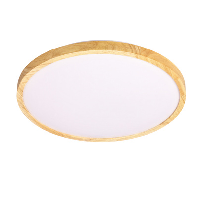 Plafonnier LED blanc + bois 24W 4000K Lampe Gandava Candellux 14-75253